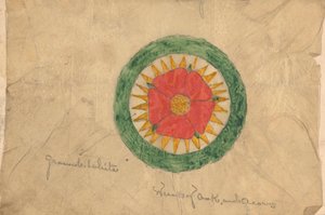 Desenho para uma grinalda de carvalho e milho, possivelmente relacionado com desenhos para a cadeira do orador de Augustus Welby Northmore Pugin