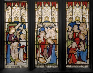 Eventos da Vida de Cristo e da Virgem Maria, detalhe, 1851 (vitral) de Augustus Welby Northmore Pugin