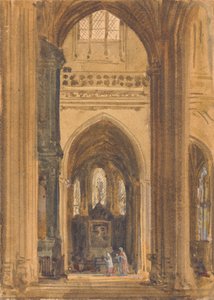 Interior de uma Igreja Gótica de Augustus Welby Northmore Pugin