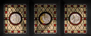 Janelas de Biblioteca com Roundels Netherlandish, c.1844 (vitral) de Augustus Welby Northmore Pugin