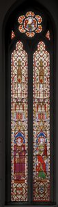 São Francisco de Assis e São Tomé Apóstolo, 1852 (vidro estanhado) de Augustus Welby Northmore Pugin
