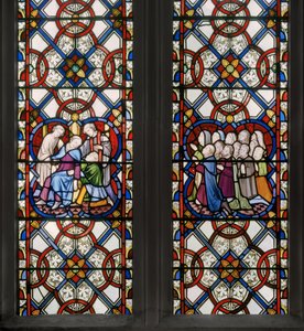St. George Window, detalhe, 1850 (vitral)