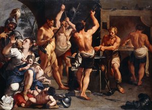 Marte e Vênus na forja de Vulcano
