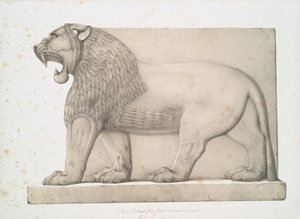 Leão colossal da Grande Entrada de Nimroud [Calá], 1853