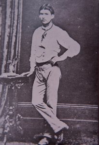Steve Hart, membro do grupo Kelly Gang, morto em chamas no Hotel Glenrowan, 28 de Junho de 1880 (foto a p/b) de Australian Photographer