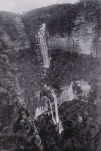 Nova Gales do Sul: Wentworth Falls (foto p/b) de Australian Photographer
