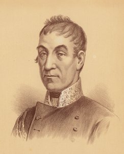 Major-General Lachlan Macquarie, Quinto Governador de Nova Gales do Sul (litografia a cores) de Australian School