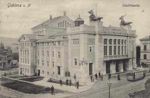 Teatro, Gablonz an der Neisse, Áustria de Austrian Photographer