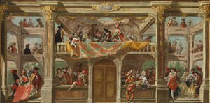 Uma bola mascarada na Boêmia, c.1748 de Austrian School