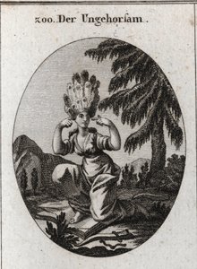 Alegoria de desobediência. O livro da vergonha marca seu desprezo pelas leis e preceitos que ela domina, pisando a seus pés o freio e a brisa do jugo. Ela fecha os ouvidos para não ouvir as repreensões. O seu cabelo é de penas de pavão. Engravi de Austrian School