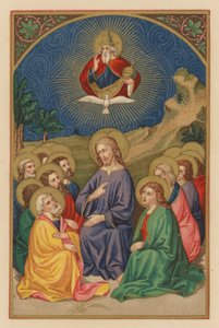 Cristo entre os discípulos (cromolito) de Austrian School