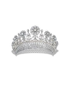 Kochert Antique Diamond Tiara (diamante, prata e ouro) de Austrian School