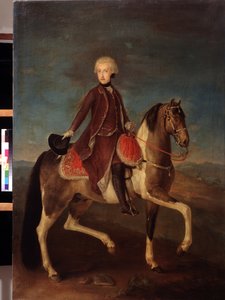 Retrato equestre da Imperatriz Maria Teresa de Habsburgo da Áustria (1717-1780). Pintura da escola austríaca entre 1740 e 1750 (século XVIII). Estilo classico. Óleo sobre tela. Museu Pushkin, Moscou. de Austrian School