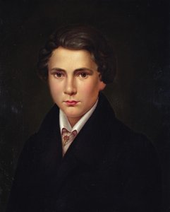 Retrato de um jovem com um pau de rubi, c.1835