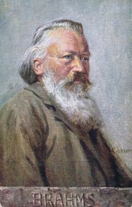 Cartão postal representando Johannes Brahms c.1910