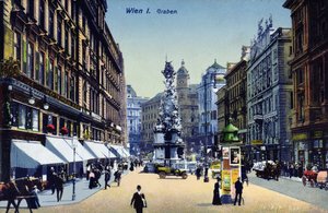 Postal retratando o Graben em Viena, c.1910 de Austrian School