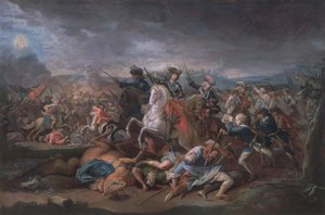 Príncipe Eugênio de Sabóia (1663-1736) no cerco de Belgrado, 16 de agosto de 1717