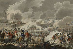 A Batalha de Waterloo, 18 de junho de 1815, publicada por Artaria e Co, c.1820 (gravura colorida) de Austrian School