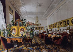 O salão da Arquiduquesa Sophia no Hofburg, em Viena, cerca de 1854, Áustria de Austrian School