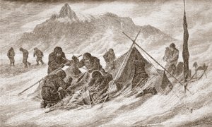 A lágrima é ampliada durante uma nevasca, 1876 de Austrian School
