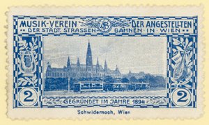 Bonde em frente à prefeitura, Viena de Austrian School