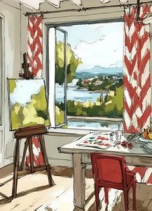 Ateliê do Artista com Vista para a Baía de Avanesova Elena