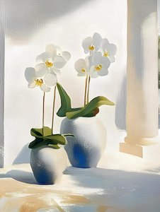 Orquídeas brancas elegantes de Avanesova Elena