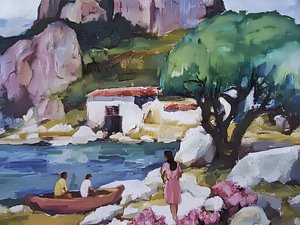 Baía da Aldeia Tranquila de Avanesova Elena