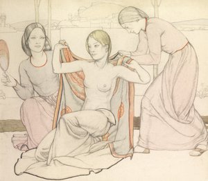 Os Padres (aguarela e lápis) de Averil Mary Burleigh