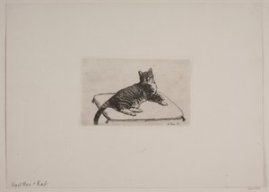 Dinamarquês: Recumbent cat (gato reclinado) de Axel Hou