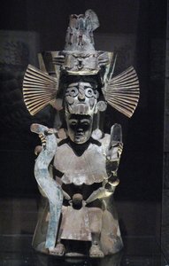 Queimador de incenso na forma do deus Tlaloc, Tlahuac, período pós-clássico tardio, c.1500 de Aztec