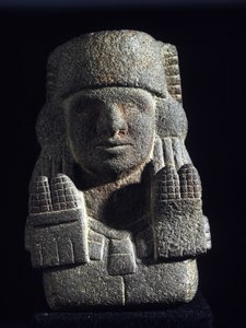 Arte Asteca: representação de Chicomecoatl (chamado ausi Xilonen), deusa da Criada e Fertilidade. Museu Nacional de Antropologia, México