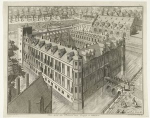 Castelo de Breda A Corte do Príncipe de Orange em Breda (título no objeto) de B.F. Immink