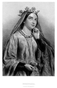 Berengaria de Navarra c1164-1230, rainha consorte do rei Ricardo I, século XIX. de B. Eyles