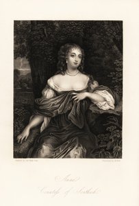 Retrato de Anne Carnegie, Condessa de Southesk, esposa de James Carnegie, anteriormente Lady Anne Hamilton, notória por seu caso com o Duque de York, c de B. Holl