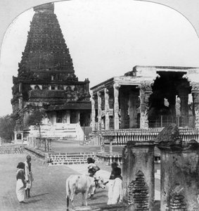 O Grande Pagode de Tanjore Thanjavur, Índia, 1902.