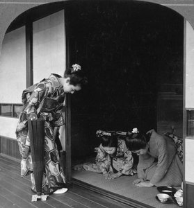 Três mulheres japonesas, Japão, 1905.