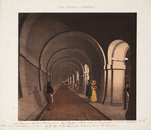 O Thames Tunnel, gravado por JD Harding, c.1835 de B. after Dixie