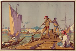 Porto de Rangoon, da série "Burma: Um país de ricos recursos de Ba Nyan