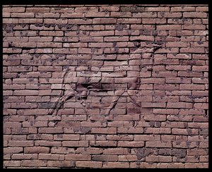 Detalhe de um touro, relevo do portão de Ishtar, 580 a.C. de Babylonian