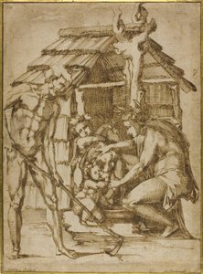 Primeira Família Antes de um Abrigo, 1547-48 de Baccio Bandinelli