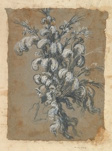 Design para um cocar luxuoso com penas em um capacete, ca. 1620-56.