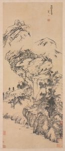Paisagem após Guo Zhongshu, meados de 1600s-1705.