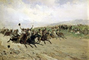 Andaluzia: Corrida de Cavalos em Feira, final do século XIX de Baldomero Calopre y Gimenez