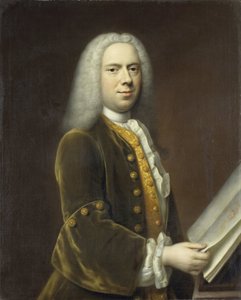 Retrato de um Homem, provavelmente Cornelis Troost (1696-1750) de Balthasar Denner