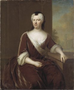 Princesse Albertine Frederique de Bade Durlach - Retrato de Margravine Albertina Frederica de Baden-Durlach (1682-1755), de Denner, Balthasar (1685-1749). Óleo sobre tela. Tamanho: 124x102 cm. Museu Nacional de Estocolmo de Balthasar Denner