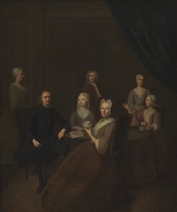 Os sogros do artista e alguns de seus filhos de Balthasar Denner