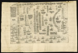 A Batalha de Lepanto em 7 de outubro de 1571, 1571 de Balthasar Jenichen