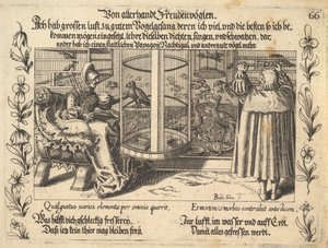 De todos os tipos de pássaros alegres, ilustração de Petrarca, Glück und Unglück Spiegel, figur..., 1652. de Balthasar Schwan