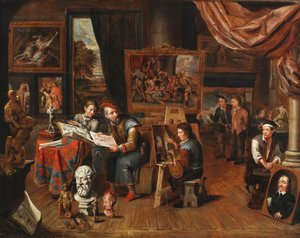 Um atelier de artista de Balthasar van den Bossche